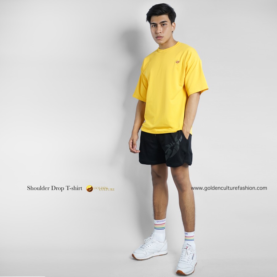 Golden Culture Oversized Premium Loop Cotton Boy T-shirt (Yellow)